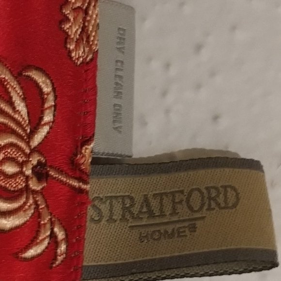 Vintage Red Bohemian style, Asian Decor Bed Throw by Stratford Home - Picture 9 of 12